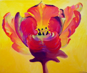 lillemaalid, buy contemporary fine art floral paintings by Kamille Saabre, flower painting