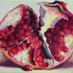 Pomegranate paintings by Kamille Saabre