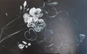 Black&White Phlox painting